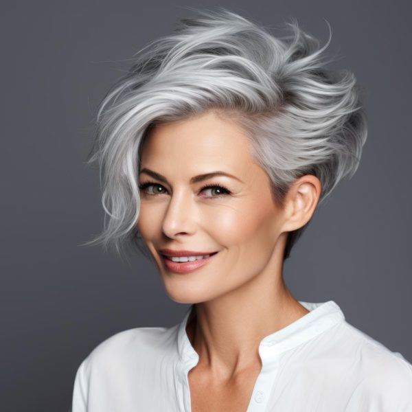 taglio capelli grigi